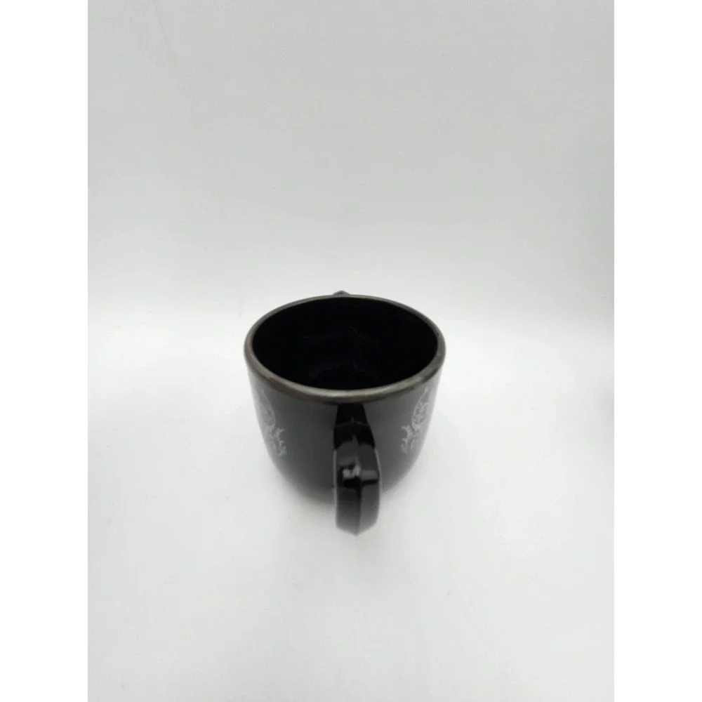Vtg Black Amethyst Glass Creamer & Sugar W/‎ Silver Design Rockwell Silver Co?